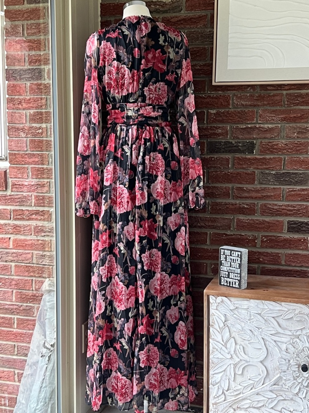 Lulus Women's Pearl Long Sleeve Maxi Dress NWT Size XL - Picture 4 of 5
